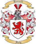 Rosselli Family Crest from  Italy